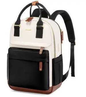 LOVEVOOK Travel Laptop Backpack Women, 15.6 Inch Anti-theft Laptop Bag with USB Port, Fashion Waterproof Computer Backpacks Teacher Nurse Backpack Purse for College School Work