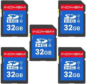 32GB SD Card (5 Pack) SDHC Flash Memory Cards UHS-I U1 Class 10 High-Speed Full HD Video Compatible with Digital Point-and-Shoot Cameras, HD Camcorders, DSLR and PC, 32GB(5pc)
