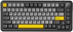 FIRSTBLOOD ONLY GAME. AK820 Max Wired 75% Mechanical Keyboard, Magnetic Switch, Hot-Swappable Gasket-Mounted Gaming Keyboard, 81 PBT Keycaps, Multimedia Keys Knob, RGB Backlit, Black