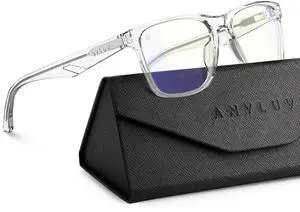 ANYLUV Blue Light Glasses for Men & Women, Stylish Blue Light Blocking Glasses, UV400 Protection & Anti Eyestrain Eyewear