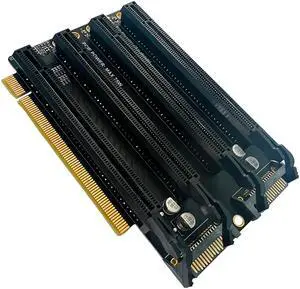 Sintech PCI-e 3.0 16X to 4 Ports PCIe 4X/16X Expansion Card,PCIe Bifurcation x16 to x4x4x4x4 Split Card with SATA Power Port