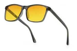 BLUESAFE 24 Blue-Light Glasses - Hopkins TR with NightShift EvenFall GT Lenses for Better Sleep, Energy & Health (Gray)