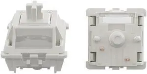 Gateron Smoothie Linear Switches,RGB LED 5 Pin White 22mm Dual-Stage Spring Pre-lubed 40gf Full POM Switches for MX Mechanical Keyboard(108PCS)