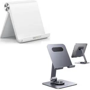 UGREEN Tablet Stand White Bundle with Tablet Stand for Desk Rotating UGREEN Tablet Stand White Bundle with Tablet Stand for Desk Rotating
