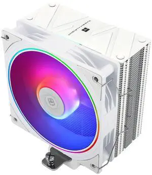 Thermalright Assassin Spirit 120 EVO White ARGB CPU Air Cooler, 2000RPM Speed,4 Heatpipes, 12cm White Quiet PWM Fan CPU Cooler with S-FDB Bearing,for AMD AM4 AM5/Intel 1700/1150/1151/1200, PC Cooling