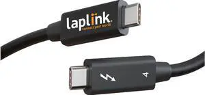 LAPLINK - Thunderbolt 4 Cable for Ultra High Speed Data Transfer - Transfer Cable for PCmover Software (not Included), Compatible with Thunderbolt 3 and Thunderbolt 4 Ports - 2.6 ft