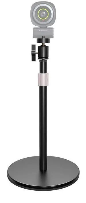 NearStream Webcam Stand for Desk with Round Weighted Base, Aluminum Desktop Stand with 360° Ballhead,10.2-17 Adjustable Height, Mount for Webcam/Mic/Light with 1/4" Thread, Max Load 3LB (AW-CZS-01)