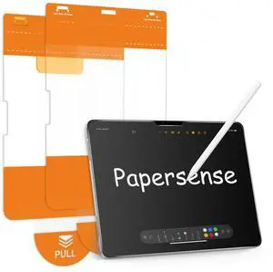 OMOTON PAPERSENSE Matte Screen Protector for iPad Pro 11 Inch 5th Gen M4 2024/M5 2025, Paper-feel, Matte Tempered Glass with Dust-free Installation Tray, Anti-glare, Apple Pencil Support, 2 Pack