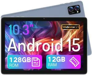 Winsing Tablet for Adults ,Android 15 Tablets 10.3 inch with 12GB RAM+128GB Storage+2TB TF Card Expand, Octa-Core, 1280*800 HD Touch Screen Computer Tablet, 8H Long-lasting Battery Life,Wi-Fi & BT 5.0
