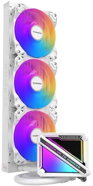 TCOMAS LE200 360mm AIO Cooler ARGB Fan Intel LGA 1851/1700/1200/115X AMD AM5/AM4 (White, 360)