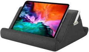 MoKo Tablet Pillow Holder, Pillow for iPad Multi-Angle Soft Tablet Stand Up to 12.9" for Xmas Gift, eReader, Fit for iPad 9, iPad Mini 6, iPad Pro 11/12.9 4/5th Gen,Galaxy Tab S6/S7, Space Gray