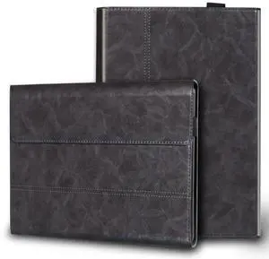 Gexmil Leather Case Compatible with Surface Pro 9/10 /11, Tablet Cover for Surface Pro 13",with Pencil Holder, Support Type Keyboard,Magnetic Closure,Multi-Angle Portfolio Cover, Grey