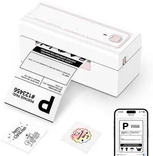Hoorola Bluetooth Thermal Shipping Label Printer, Wireless 4x6 Shipping Label Printer for Packages, High-Speed Thermal Printer Compatible with Android, iOS & Windows for Amazon, Ebay, Shopify, USPS