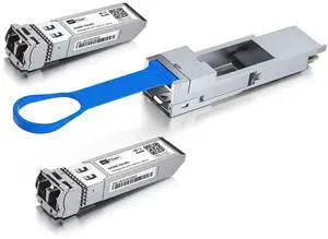 2 Pack 10GBase-SR Module with QSA Adapter, 10G Multimode SFP+ LC Transceiver, 40G QSFP to 10G SFP+ Converter Module for Cisco CVR-QSFP-SFP10G and More Devices, All-Metal housing