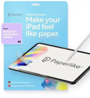 Paperlike 3 Screen Protector (2x) for iPad 10.2 (7th-9th Gen 2019-2021)  True Paper-Feel, Bubble-Free Install (Butterfly), Protects Pencil Tip