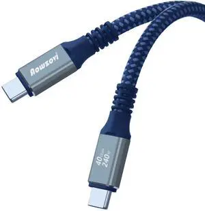 Aowzovi USB 4 for Thunderbolt 4 Cable, 40Gbps Data Transfer, 6.6ft/2m,240W Charging for MacBook Pro/Air, iPad Pro, Chromebook, Nintendo Switch, Dell XPS, Surface Pro, Galaxy S23, and More, Black