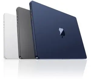 Macaset Compatible for MacBook Pro 14 inch Case M4 M3 M2 M1 Pro/Max 2025-2021 [Beyond Bare Device] [Corner Protection] Hard Shell Laptop Cover - Midnight Blue Clear