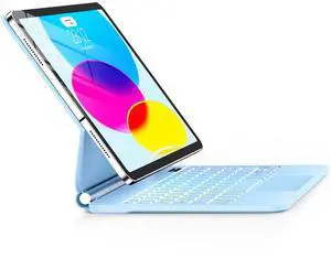 for iPad 11th (A16) & 10th Generation Case with Keyboard  Magic-Style Magnetic  Floating Cantilever Stand - Multi-Touch Trackpad Keyboard Case for iPad 11 inch 2025&10th Gen 10.9 inch (Sky Blue)