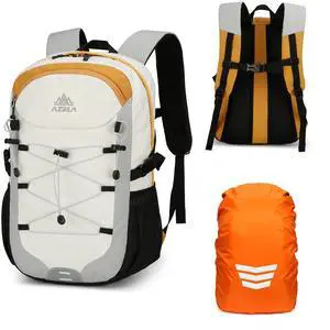 GES 30L Hiking Backpack Lightweight Water Resistant Daypack with Rain Cover & Laptop Compartment for Travel, Camping, trekking, WorkGray GES 30L Hiking Backpack Lightweight Water Resistant Daypack with Rain Cover & Laptop Compartment for Travel, Camping, trekking, WorkGray