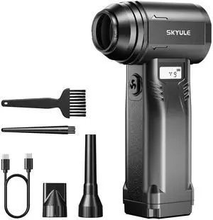 Compressed Air Duster-560g Super Power Airflow Electric Air Duster,10000mAh Rechargeable Cordless Mini Blower with LED Display,10-Gear Adjustable Dust Blower for Computer Keyboard, Car, Home, Outdoor