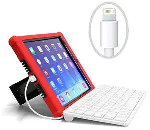 Hitek iPad Wired Keyboard, MFI Certified, Made for K-12 Schools State standardized Testing. Compatible with 2018 & 2017 iPad, 6th & 5th Generation, All iPad Airs and Pro Tablets