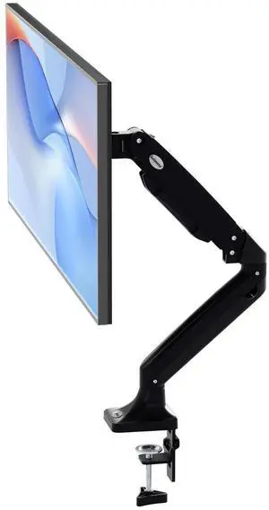 Solimeta Gas Spring Monitor Mount with Constant Force Adjustment - 17-35 Inch Monitor Stand, Die-Cast Aluminum Base, 6.6-22 lbs Capacity, +85°/-50° Tilt, VESA Compatible, Cable Management