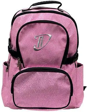 Dream Duffel Classic Backpack for Women & Children, Small Travel Bag, Water-Resistant, Padded Back & Shoulder Straps, Size 17.5x14, Pink Sparkle
