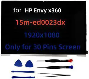 for HP Envy x360 15-ed Series Including 15m-ed0013dx, 15m-ed0023dx, 15m-ed1013dx, 15m-ed1023dx, and 15-ed1055wm Models Support Stylus Silver Bezel Not for UHD(3840X2160) 40 pins (Non-OELD)