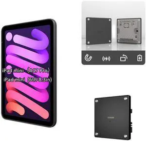 Zilvex Wall Mount Magnetic Kit for Apple iPad mini 6 & iPad mini(A17 Pro) 8.3-in 15W Fast Charge Magnetic Tablet Wall Mount with 360° Rotation, TPU Case, Smart Home Display