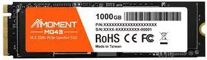 MMOMENT MG43 1000GB(1TB) M.2 2280 PCIe Gen4 NVMe 1.4 Internal SSD, Solid State Drive, Read Speed Up to 5000MB/s Storage for PC, Laptops, Gaming
