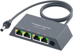 Starlink Gen3/Mini Ethernet Adapter with 4 RJ45 Ports,Multi Ports Starlink Ethernet Adapter with Wired External Network for Other Devices and Network Cable[4 Devices Networked Simultaneously]