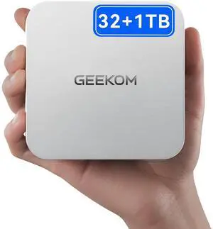 GEEKOM A5 Pro Mini PC (2025), with AMD Ryzen 7 5825U, 32GB RAM, 1TB NVMe SSD, Radeon Vega 8 Graphics, Windows 11 Pro, 8K Quad Display, Dual HDMI, 6 X USB, SD Slot (A5 PRO-R7 5825U, 32GB+1TB)