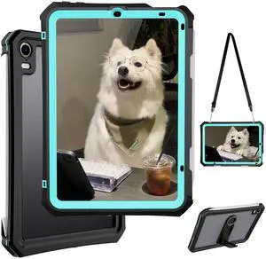 Transy for iPad mini 6 Case/iPad mini 7 (A17 Pro) Case, Waterproof Case for iPad mini 7th Generation 2024/iPad Mini 6th Generation 2021, Full Body Protective with Pencil Holder