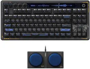 8BitDo 87 Keys Retro Mechanical Keyboard Bluetooth/2.4G/USB-C, RGB Backlight, Hot Swappable, Dual Super Programmable Buttons, Volume Knob for PC and Android - Mecha BREAK: PANTHER