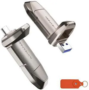 Move speed1TB T7 Touch USB 3.2 Gen 2 Type C Flash Drive - 570MB/s Read & Write Speed, High Speed, Dual Interface, Compatible with Android/Windows/Mac OS/iOS/Linux, Leather Case