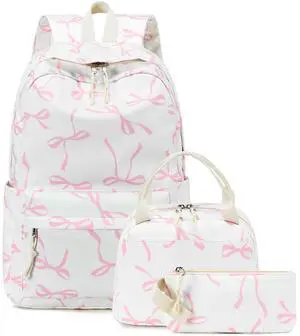 Bluboon Teens Backpack Set Girls School Backpack Lunch Box Pencil Bags Student Bookbags 3 in 1