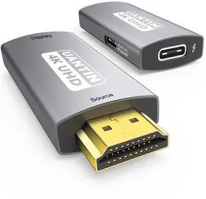 UANTIN HDMI to USB C Adapter (4K 60Hz) Uni-Directional HDMI (Source) to Type-C (Display) Male to Female Compatible with Laptop,PS5,XR/AR Glasses,Portable Monitor, Not Charging The Device