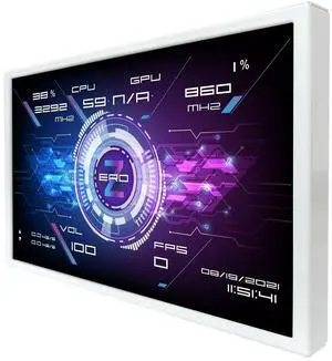 VSDISPLAY 10.1 Inch White LCD Monitor 1280x800 IPS PC Case Screen Monitoring GPU CPU RAM Data,as Secondary Display for PC Case Computer Laptop