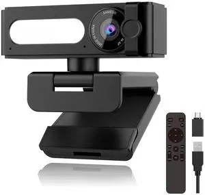 4K Webcam with Dual AI Noise-Cancelling Mics Autofocus, Auto Light Correction,120° FOV,Privacy Cover,Plug and Play Computer Camera for Microsoft Teams/Zoom/Google Voice/Skype/Facetime/YouTube,Black