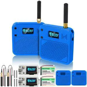 2 Pack ESP32 LoRa V3 Development Board with 915MHz Antennas + 3000mAh Battery + Meshtastic Case, ESP32-S3 SX1262 Integrated WiFi Bluetooth OLED Display for Arduino LoRaWAN IOT (N32 Version, Blue)