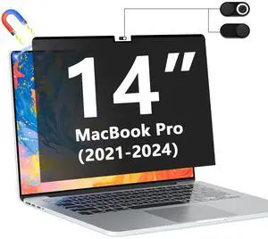 Magnetic Privacy Screen Protector for MacBook Pro 14 Inch 2021-2024 (M1/M2/M3/M4), Removable Anti Spy Glare Blue Light Shield, 14.2" Mac Laptop Privacy Filter
