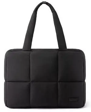 LOVEVOOK Laptop Bag for Women, 15.6 Inch Briefcase Computer Bag Zippered Work Bag for Teacher Office(Black)