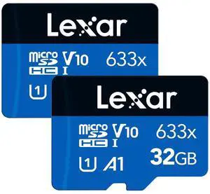 Lexar 32GB (2-Pack) High-Performance 633x micro SD Card w/ SD Adapter, UHS-I, C10, U1, A1, Full HD, 4K, Up To 100MB/s Read Memory Card, for Smartphones, Tablets, and Action Cameras (LMS0633032G-B2ANU) Lexar 32GB (2-Pack) High-Performance 633x micro SD Card w/ SD Adapter, UHS-I, C10, U1, A1, Full HD, 4K, Up To 100MB/s Read Memory Card, for Smartphones, Tablets, and Action Cameras (LMS0633032G-B2ANU)
