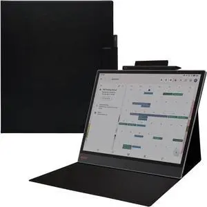 UMUBUHOMS Magnetic Stand Case for 13.3'' Boox Tab X C (2025) / Boox Note Max (2024) Lightweight Book Folio Cover with Anti-Lost Magnetic Pen Buckle & Auto Wake/Sleep (Black)