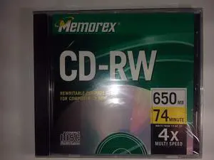 Memorex 650MB/74-Minute 4X Music CD-RW Media