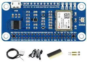 Waveshare NEO-M8T GNSS Timing HAT for Raspberry Pi Multi-Constellation Receiver Support Single-Satellite Timing Feature