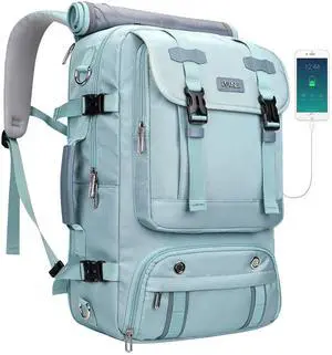 PIJUSHI Travel Backpack for Women Carry on Luggage Backpack Flight Approved Convertible Duffle Bag Fit 16 Inch Laptop(PE037 Blue)