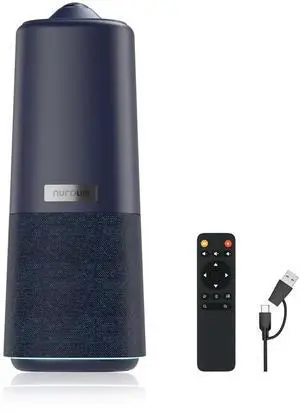 NUROUM 360 Pro Conference Room Camera and Microphone, 3 Intelligent AI Video Modes, Conference Webcam with Noise Suppression, All in One Webcam for Zoom/Teams/GoogleMeet on PC/Laptop/Desktop