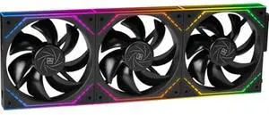 TL-M12Q X3 120mm PC Case Cooling Fans,Daisy-Chain Connection | 2000RPM | 68.9CFM High Airflow | ARGB Infinite Mirrors on Both Sides PC Fans(Black-3Pack)