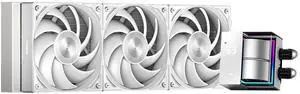 PCCOOLER AIO CPU Cooler Liquid Cooling - 3 Pack F5 R120 Case Fans - Digital Display 360mm Liquid Freezer Compatible with AM4 AM5 Intel LGA 1700/1851/20XX CPS AIO Water Cooler (CPS DS360 WH)